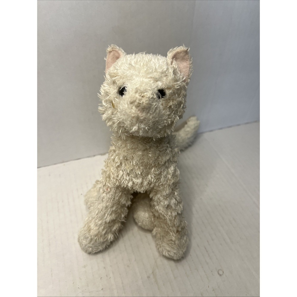 Vintage Douglas Cuddle Toy Cream Kitty Cat Plush Stuffed Animal 8"
